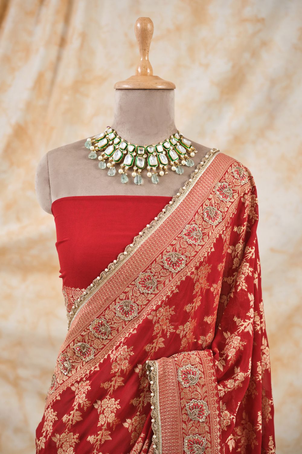 The Regal Red Saree