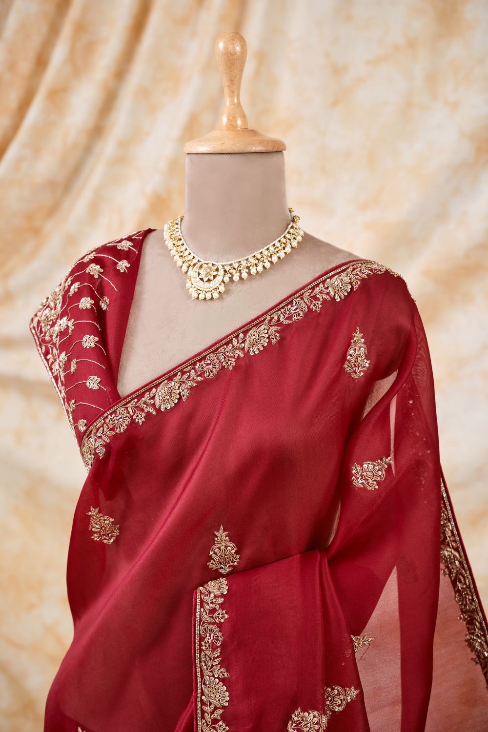 The Scarlet Splendor Saree
