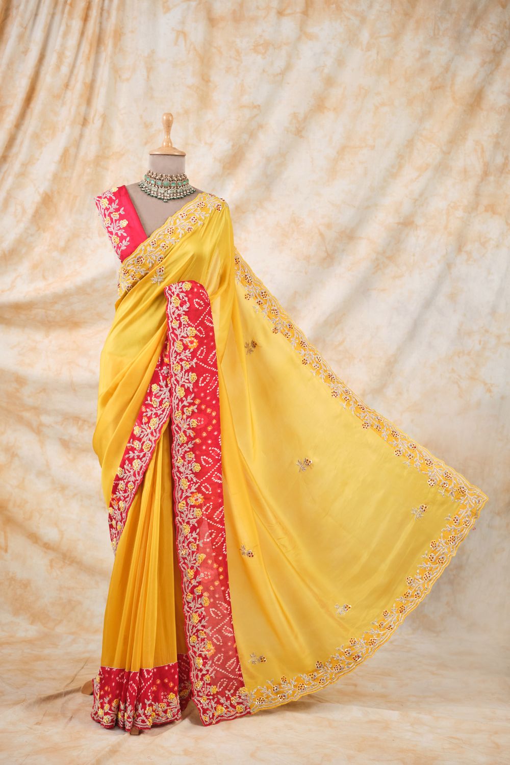 The Marigold Charm Saree