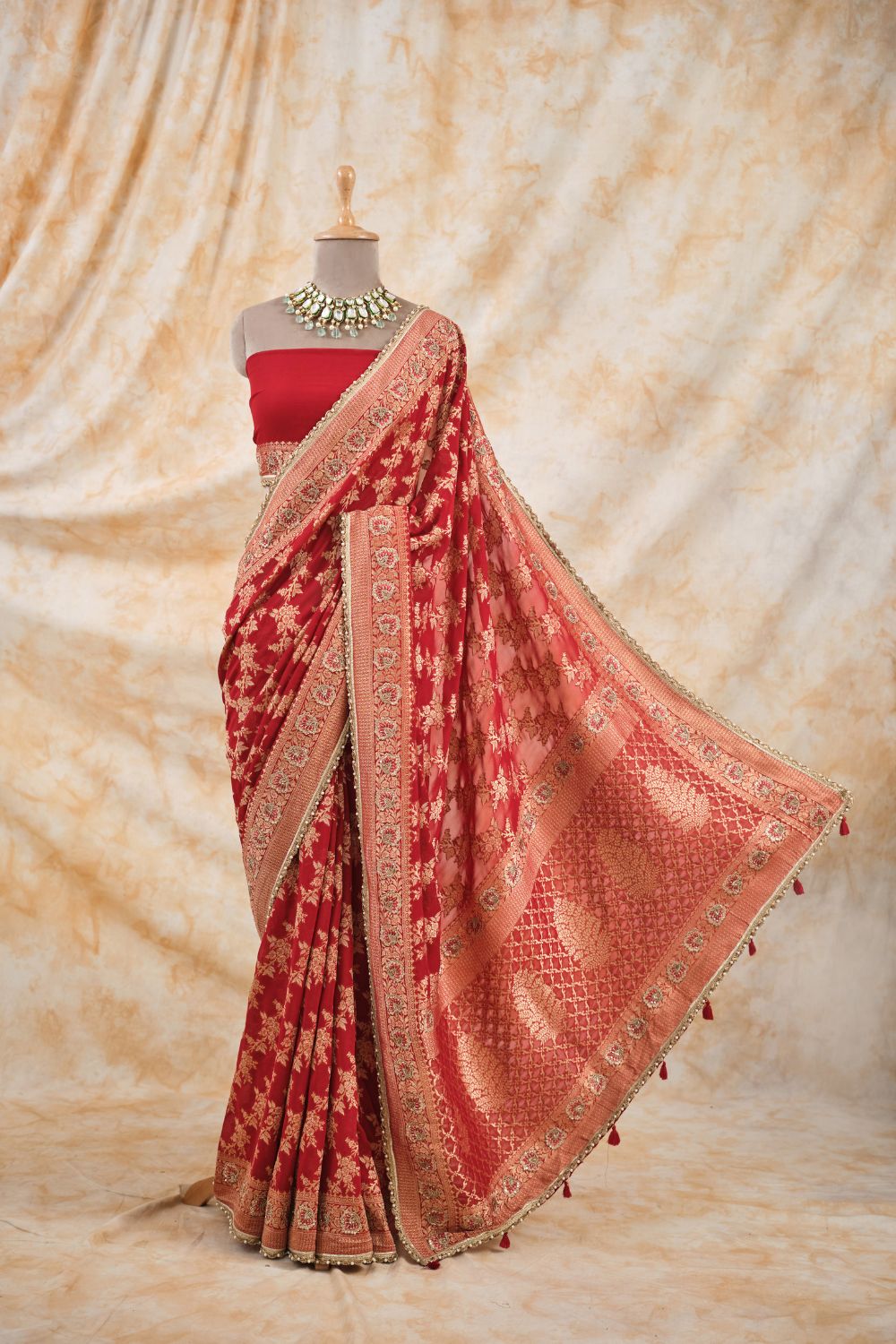 The Regal Red Saree