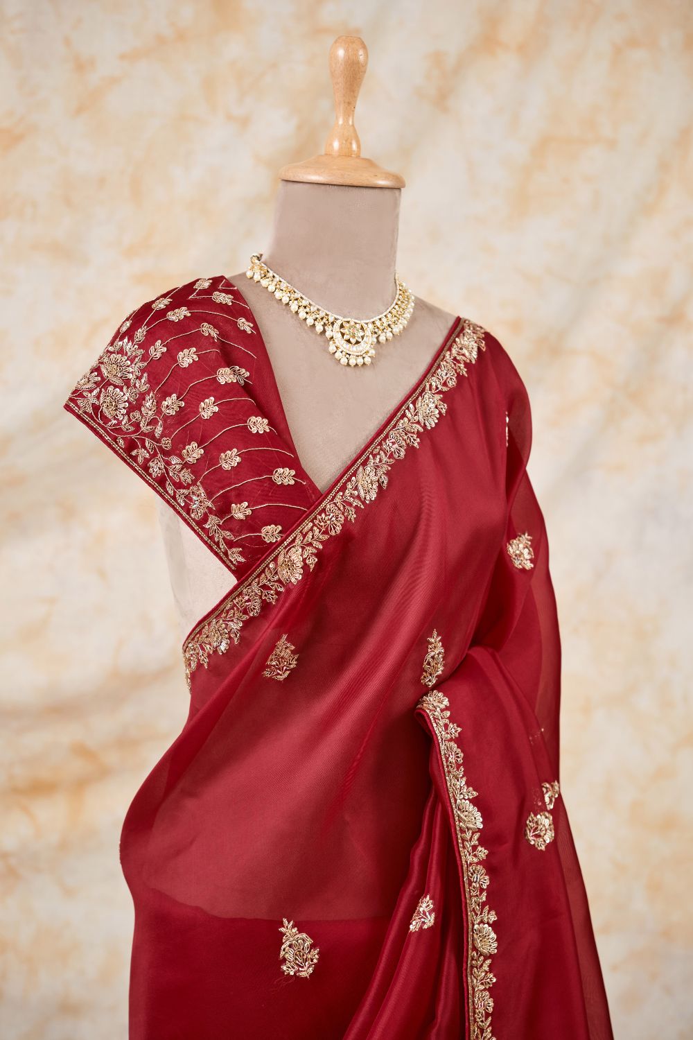 The Scarlet Splendor Saree