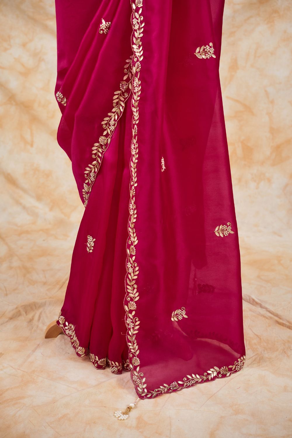 The Ruby Glow Saree
