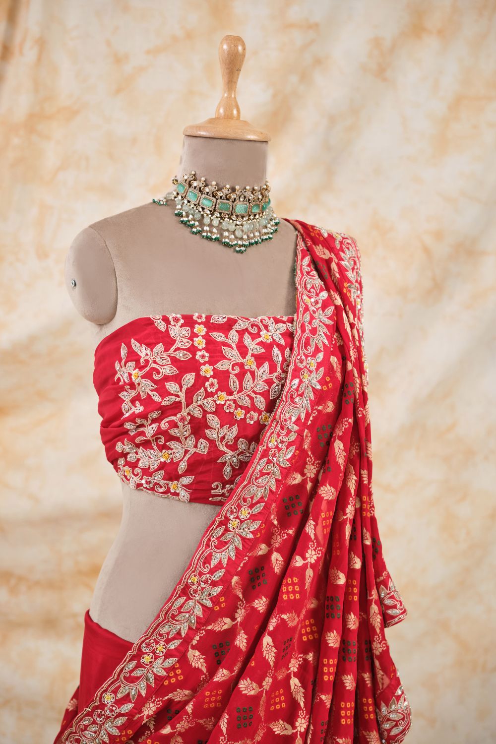 The Vermilion Blaze Saree