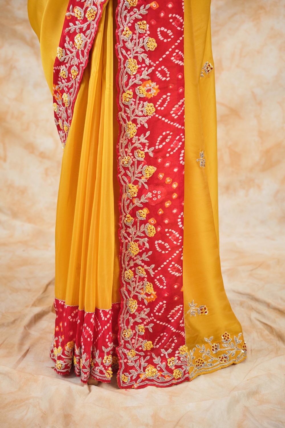 The Marigold Charm Saree