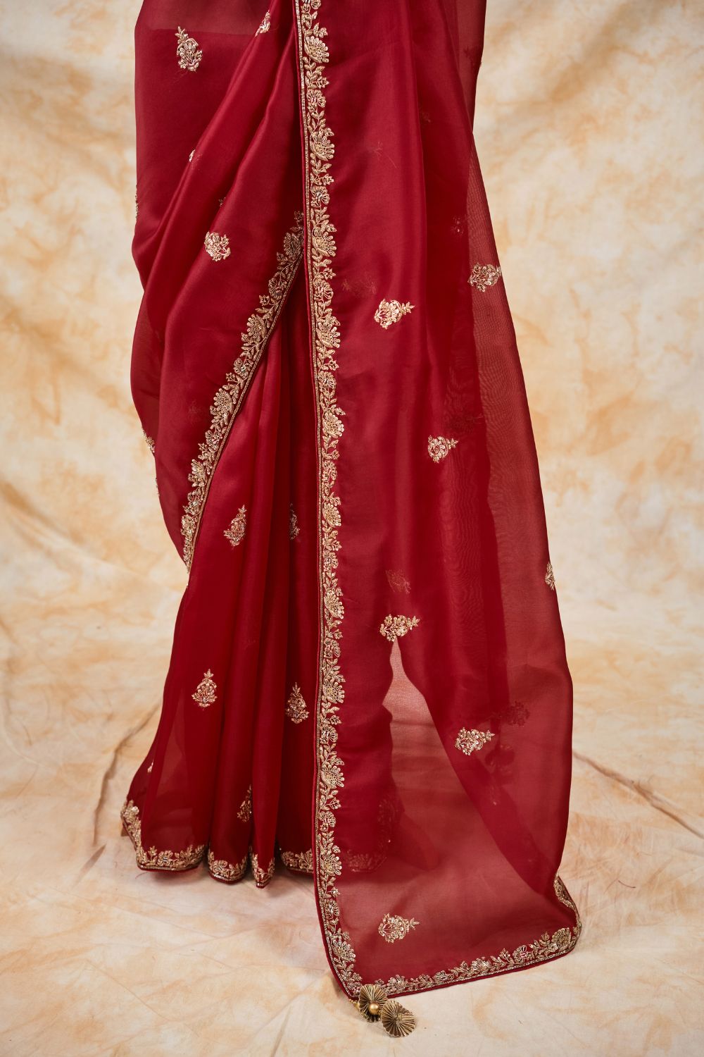 The Scarlet Splendor Saree