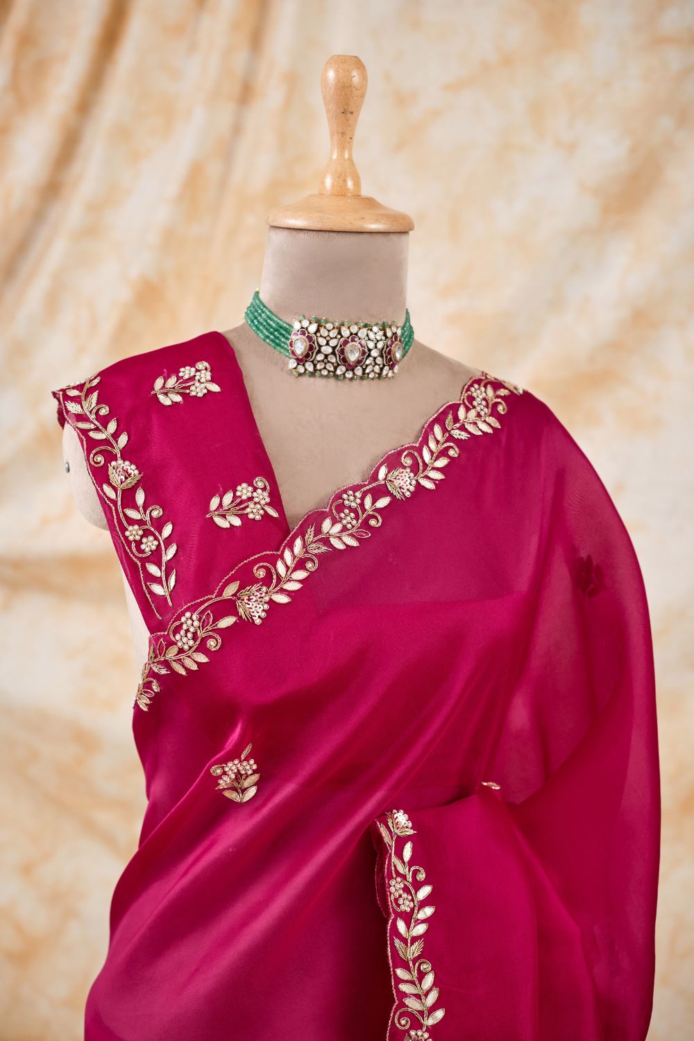 The Ruby Glow Saree