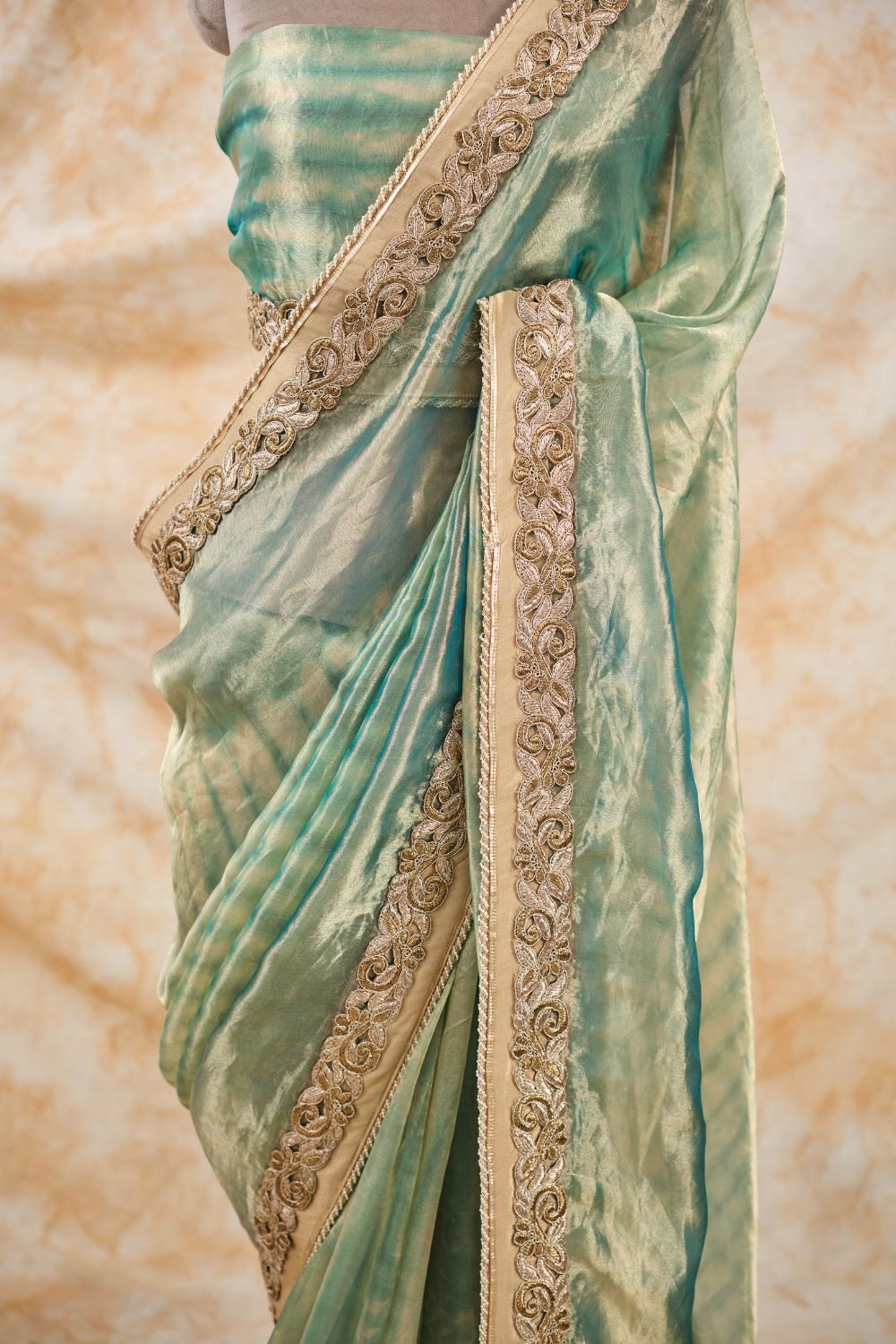 The Meadow Green Saree