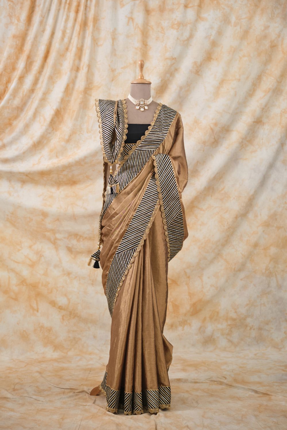 The Golden Glimmer Saree